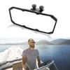 Frokom Marine Rearview Mirrors, 4.1"x11" Wide and Clear Rear View Boat Mirror for Ski Boats Pontoon Boats Water Skiing Sport Wakeboarding Surfing view 1