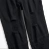 JEsilunmaMY Mens Summer Biker Denim Pants Mid Waist Distressed Ripped Straight Leg Jeans Slim Fit Stretch Street Pencil Jeans (Black,38) view 4