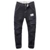 JEsilunmaMY Men's Patchwork Harem Jeans High Waist Casual Loose Pocket Denim Pants Plus Size Stretch Washed Distressed Slacks (Black,28)