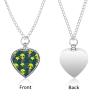 Alien Stars Urn Necklace for Ashes Personalized Pet Cremation Jewelry Heart Urn Pendant for Men Women view 2