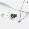 Alien Stars Urn Necklace for Ashes Personalized Pet Cremation Jewelry Heart Urn Pendant for Men Women view 4