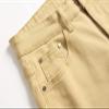 JEsilunmaMY Summer Boyfriend Denim Pants for Men Mid Waist Stretch Ripped Hole Skinny Jeans Solid Color Slim Fit Pencil Jeans (Khaki,28) view 3