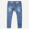 JEsilunmaMY Men's Destroyed Ripped Denim Pants Low Waist Washed Skinny Jeans Pants with Hole Distressed Slimming Pencil Jeans (Light Blue,28) view 2