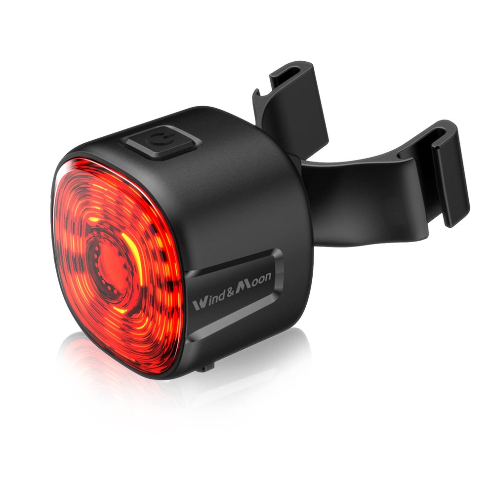 Semaho Smart Bike Tail Light Alarm, Bicycle Brake Sensing Rear Bike Light, IP66 Waterproof Rechargeable 6 Modes Safety Warning LED Bike Light, Auto On/Off Sensor Cycling Safety Accessories, Night Ride