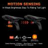 Semaho Smart Bike Tail Light Alarm, Bicycle Brake Sensing Rear Bike Light, IP66 Waterproof Rechargeable 6 Modes Safety Warning LED Bike Light, Auto On/Off Sensor Cycling Safety Accessories, Night Ride view 3