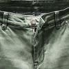 JEsilunmaMY Men's Distressed Tapered Jeans Mid Waist Slim Fit Stretch Denim Pants Casual Washed Pencil Jeans with Pockets (Dark Green,34) view 2