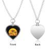 Hawaii Sunset and Palm Trees Urn Necklace for Ashes Personalized Pet Cremation Jewelry Heart Urn Pendant for Men Women view 2