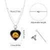 Hawaii Sunset and Palm Trees Urn Necklace for Ashes Personalized Pet Cremation Jewelry Heart Urn Pendant for Men Women view 3