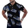 Israel American Flag Men's Polo Shirt Short Sleeve Casual Pullover T-Shirt Tee Top 5XL view 1