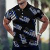 Israel American Flag Men's Polo Shirt Short Sleeve Casual Pullover T-Shirt Tee Top 5XL view 2