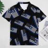 Israel American Flag Men's Polo Shirt Short Sleeve Casual Pullover T-Shirt Tee Top 5XL view 3