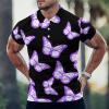 Alzheimer's Disease Awareness Men's Polo Shirt Short Sleeve Casual Pullover T-Shirt Tee Top M view 2