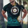 Antique Gear Pocket Watch Pattern Men's Polo Shirt Short Sleeve Casual Pullover T-Shirt Tee Top 5XL view 2