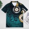 Antique Gear Pocket Watch Pattern Men's Polo Shirt Short Sleeve Casual Pullover T-Shirt Tee Top 5XL view 3