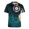 Antique Gear Pocket Watch Pattern Men's Polo Shirt Short Sleeve Casual Pullover T-Shirt Tee Top 5XL view 4