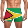 Guyana Flag Men's Square Leg Swim Trunks Sport Boxer Bathing Suit Summer Beach Brief Elastic Swimwear S view 1