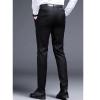 Maiyifu-GJ Men's Stylish Slim Fit Pant Classic Straight Leg Casual Suit Pant Lightweight Business Wrinkle Resistant Trouser (Black,36) view 4