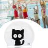 Women Silicone Swimming Cap, Swim Cap Women Silicone Swimming Cap for Boys Girls Swim Hats for Long Hair Short Hair Easy to Put On and Off(Cat) view 3