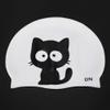 Women Silicone Swimming Cap, Swim Cap Women Silicone Swimming Cap for Boys Girls Swim Hats for Long Hair Short Hair Easy to Put On and Off(Cat) view 4