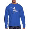 Spreadshirt Snowboard Action Jump Men's Long Sleeve T-Shirt, 3XL, Royal Blue view 1