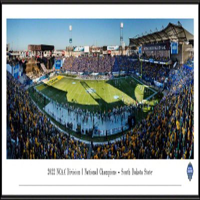 2022 NCAA Division I Football Champions - Jackrabbits Touchdown - 40.25x13.75-inch Standard Framed Print by Blakeway Panoramas