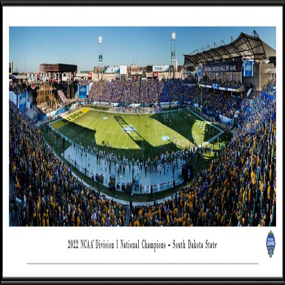 2022 NCAA Division I Football Champions - Jackrabbits Touchdown - 40.25x13.75-inch Standard Framed Print by Blakeway Panoramas