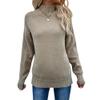 Women's Turtleneck Sweater Casual Solid Colors Long Sleeve Loose Knit Pullover Sweater Tops view 1