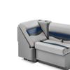DeckMate Complete Classic Right Lean Back Seat and Base - Gray, Blue and Charcoal view 3