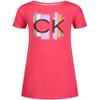 Calvin Klein Girls' Performance Dress, Pull-On Style with Crew-Neck Neckline, Logo Detailing, Azalea Cuffed, 7 view 1