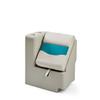 DeckMate Complete Classic Left Lean Back Seat and Base - Ivory and Teal view 1