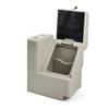 DeckMate Complete Classic Left Lean Back Seat and Base - Ivory and Teal view 2