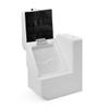 DeckMate Complete Classic Right Lean Back Seat and Base - white, blue and light blue view 2