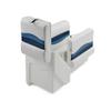 DeckMate Complete Classic Right Lean Back Seat and Base - white, blue and light blue view 3