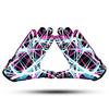 TAQCHA Jester Cross Eyes Football Gloves - Elite Trendy Wide Receiver Gloves  Extra Sticky Grip for Game Day, Training, High School and College - Adult and Youth Sizes (Black, Youth XS-S) view 2