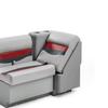 DeckMate Complete Classic LeftLean Back Seat and Base - Gray, Red and Charcoal view 3