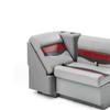 DeckMate Complete Classic Right Lean Back Seat and Base - Gray, Red and Charcoal view 3