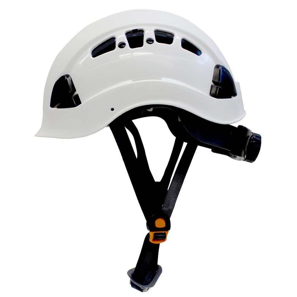 RK-SAFETY Adjustable ABS Climbing Helmet, 6-Point Suspension, Designed for Climbing, Riding and Construction-White-Set of 2