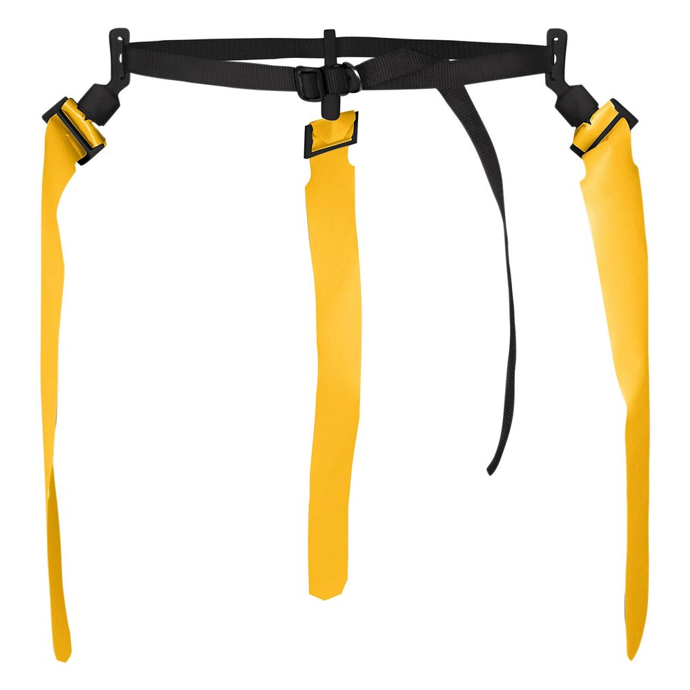 Quick-Down Pop Football Flag Belt with 3 Gold Flags, 12 Pack