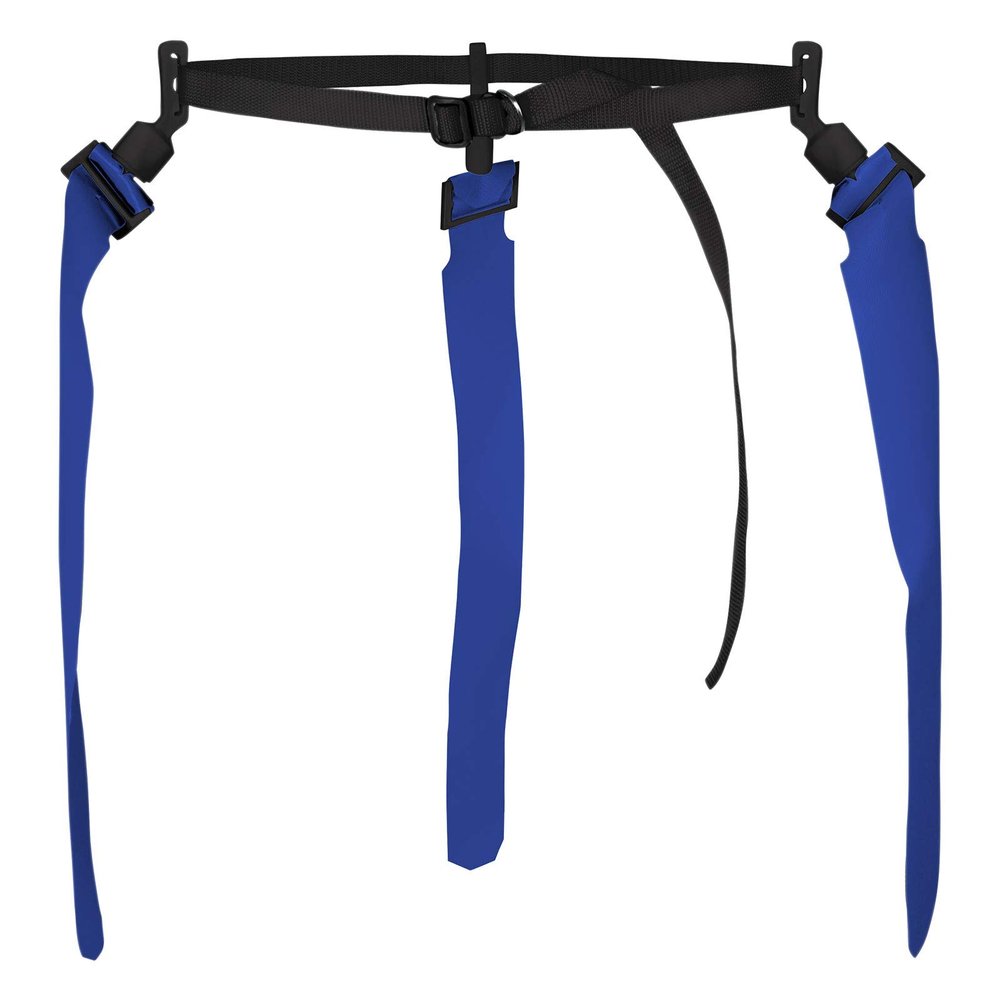 Quick-Down Pop Football Flag Belt with 3 Royal Blue Flags, 12 Pack