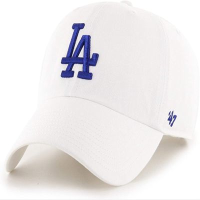 '47 MLB White Clean Up Adjustable Hat Cap, Adult One Size (Los Angeles Dodgers White)