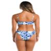 Hobie Women's Over The Shoulder Bralette Swimsuit Top, Sailor Blue//Lei by The Beach, L view 2