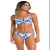 Hobie Women's Over The Shoulder Bralette Swimsuit Top, Sailor Blue//Lei by The Beach, L view 3