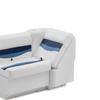 DeckMate Complete Classic Left Lean Back Seat and Base - White, Blue and Light Blue view 3