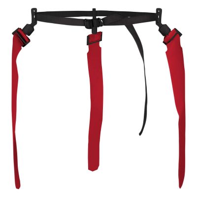Quick-Down Pop Football Flag Belt with 3 Scarlet Red Flags, 12 Pack