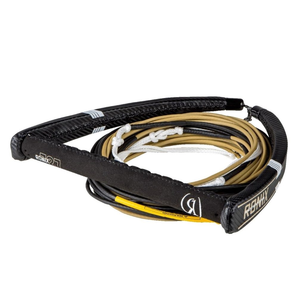 Ronix 727 Pro Foil Combo - 14in. Handle - 77.5ft. 10-Sect. R8 Rope - Black/Gold