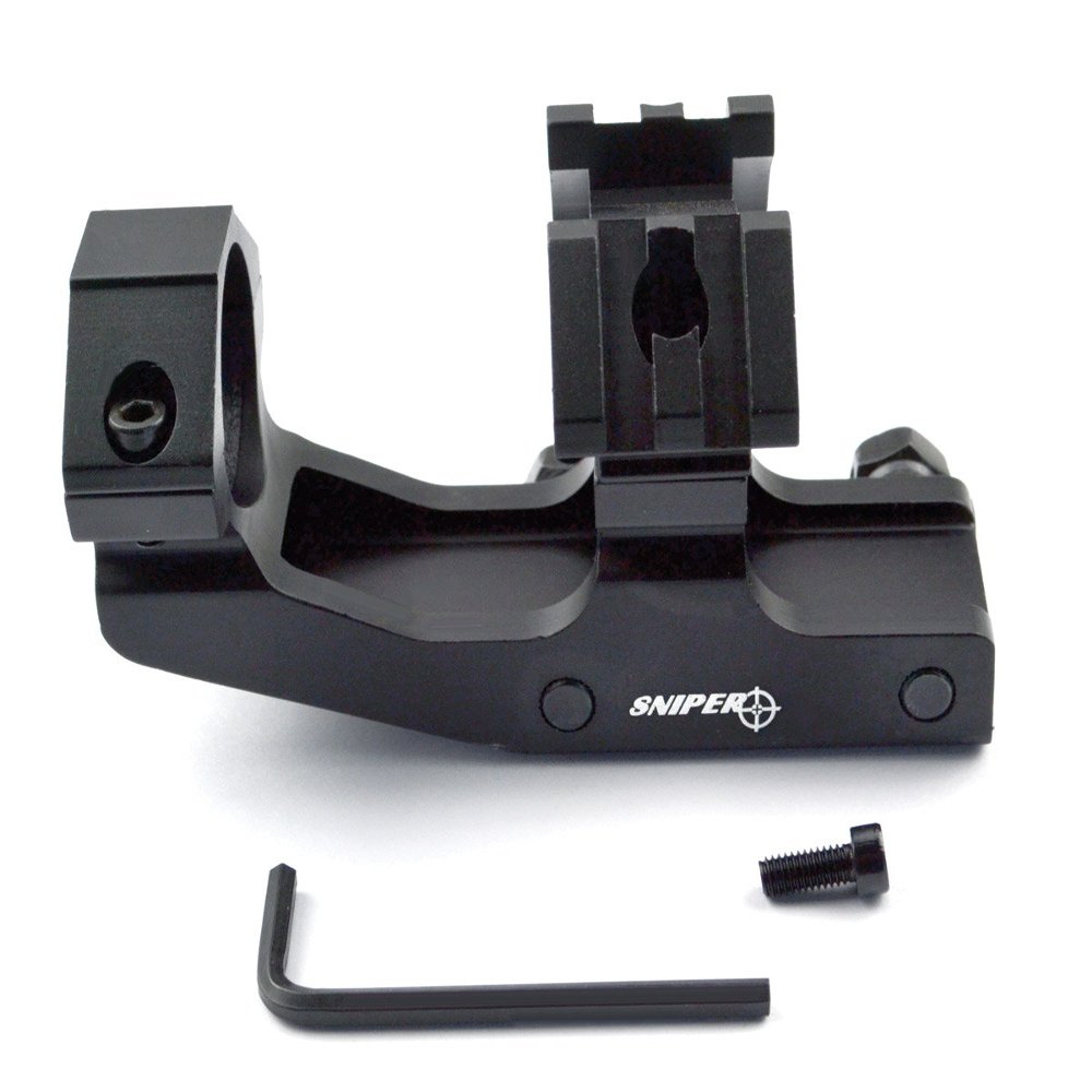 K Kexuan 1" High Profile Cantilever Scope Mount with Dual 45 Degree Top Mini Rail Mounts