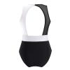 CHICTRY Kids Girls Color Block Sleeveless Hollow Back Athletic Gymnastics Dance Leotards Bodysuit Black&White 8 Years view 2
