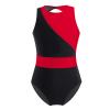 CHICTRY Kids Girls Color Block Sleeveless Hollow Back Athletic Gymnastics Dance Leotards Bodysuit Red&Black 6 Years view 1