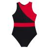 CHICTRY Kids Girls Color Block Sleeveless Hollow Back Athletic Gymnastics Dance Leotards Bodysuit Red&Black 6 Years view 4