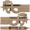 Evike Airsoft - FN Herstal Licensed P90 Full Size Metal Gearbox AEG Airsoft w/Built-in Red Dot (Color: Dark Earth/Gun Only) view 3